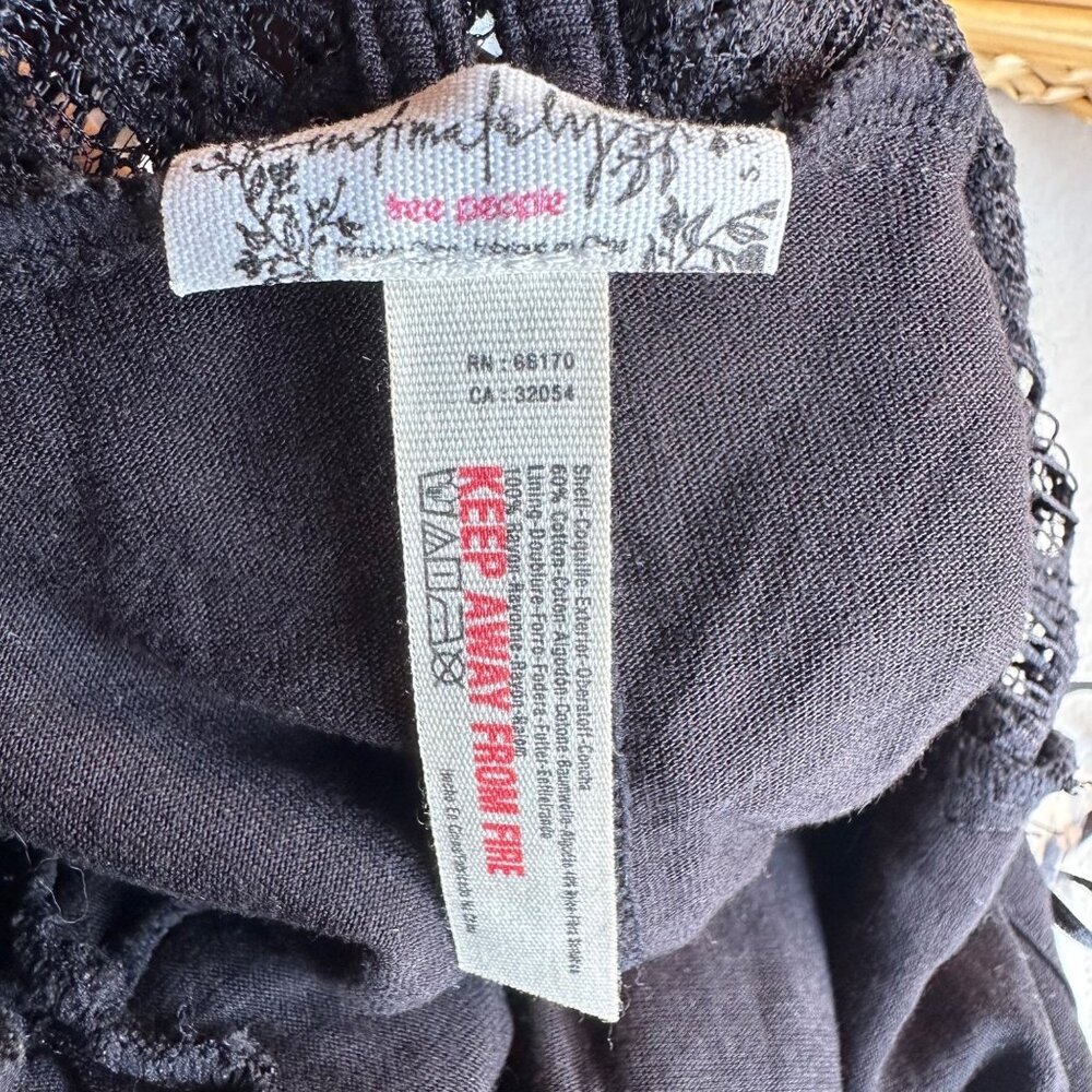 NWT Free People Intimately Dress Womens Small Black Lace Goth Chic Fairy Grunge - Picture 2 of 12